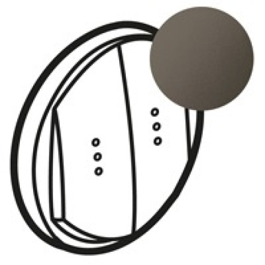 Legrand Celiane2 Графит Клавиша двойная для выключателя/переключателя с подсветкой