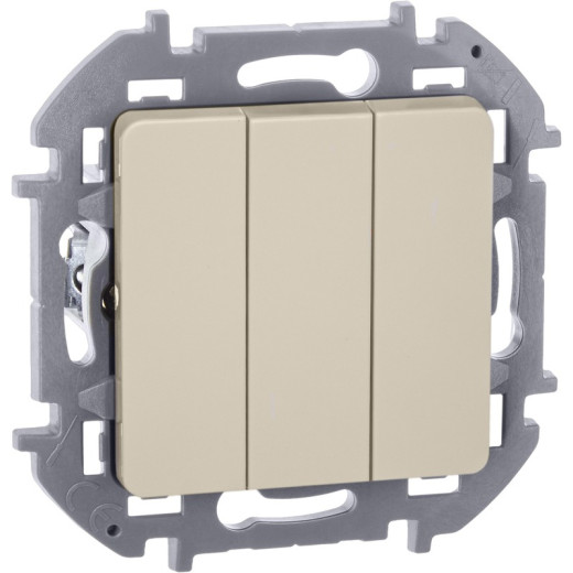 Legrand/Daccord INSPIRIA Слоновая кость Выключатель 3-кл, винтовые клеммы, 10 AX , 250 В