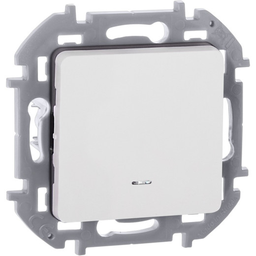 Legrand/Daccord INSPIRIA Белый Переключатель одноклавишный с подсветкой/индикацией 10 AX - 250 В