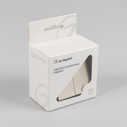 Arlight Механизм выключателя двухклавишный непроходной SWT-MK02-PL-GD-V (250V, 10A) (-)