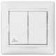 Legrand Valena Бел Переключатель 2-клавишный IP44