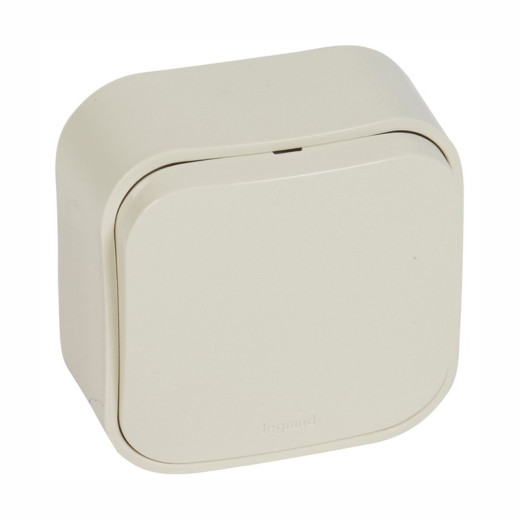 Legrand Quteo Бежевый Переключатель 1-клавишный 10А