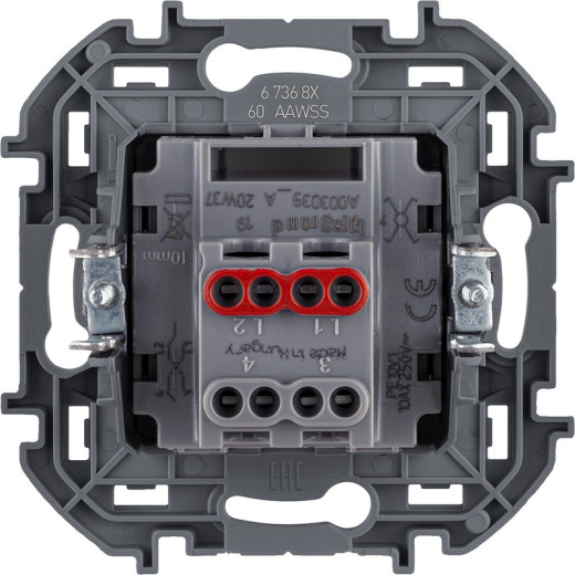 Legrand/Daccord INSPIRIA Алюминий Переключатель промежуточный - винтовые клеммы 10 AX - 250 В