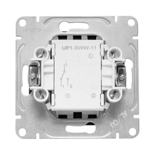 EKF Эпика Механизм выключателя, одноклавишный, проходной, чёрный