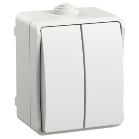 IEK FORS Выкл. 2-кл. о/у IP54 ВС20-2-0-ФБ бел.