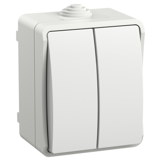 IEK FORS Выкл. 2-кл. о/у IP54 ВС20-2-0-ФБ бел.