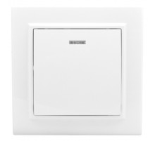 EKF Basic Минск Белый Выключатель 1-кл с индикатором, 10А, СП