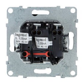 Legrand/Daccord SUNO Антрацит Выключатель двухклавишный 10АХ 250В с подсветкой/индикацией. Безвинтовые зажимы.