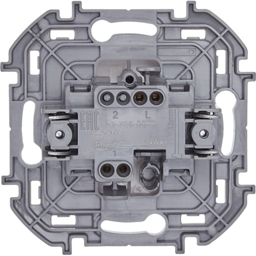 Legrand/Daccord INSPIRIA Белый Переключатель без фиксации (кнопка) с Н.О./Н.З. контактом 6 A - 250 В