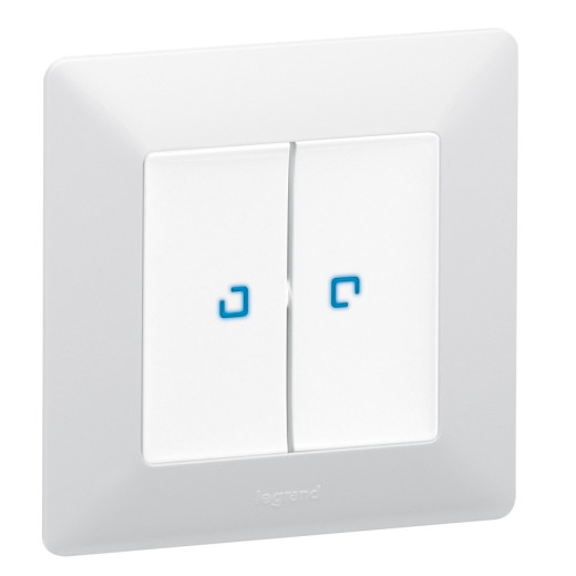 Legrand Valena LIFE DIY Бел Выключатель 2-клавишный с подсветкой 10А 250В