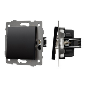 Arlight Механизм выключателя одноклавишный перекрёстный SWT-MKX1-PL-BK-V (250V, 10A) (-)