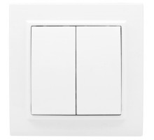 EKF Basic Минск Белый Выключатель 2-кл, 10А, СП