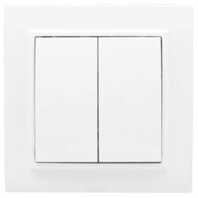 EKF Basic Минск Белый Выключатель 2-кл, 10А, СП