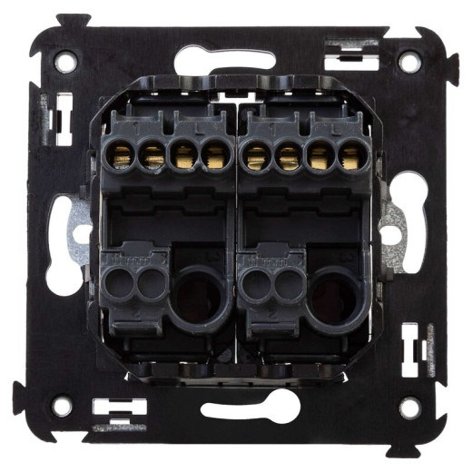 DKC Avanti Выключатель двухклавишный в стену, 