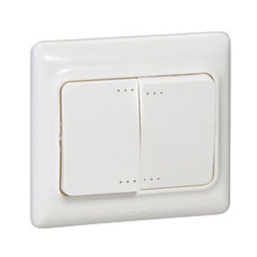 Legrand Kaptika Белый Выключатель 2-клавишный