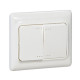 Legrand Kaptika Белый Выключатель 2-клавишный