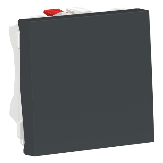 Schneider Electric Unica Modular Антрацит Выключатель 1-клавишный, сх. 1, 10 AX, 250В, 2 модуля