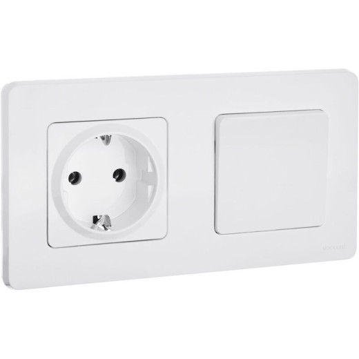 Legrand/Daccord INSPIRIA Белый Выключатель одноклавишный 10 AX - 250 В