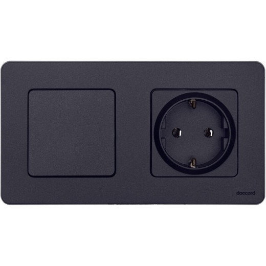 Legrand/Daccord INSPIRIA Антрацит Выключатель одноклавишный 10 AX - 250 В