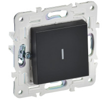 IEK SKANDY Черный Выключатель 1-клавишный проходной с индикацией 10А SK-V08Bl