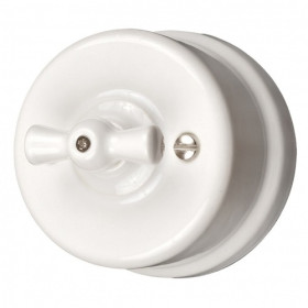 BIRONI Лизетта Керамика Белый Выключатель 1-кл