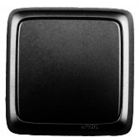 HEGEL ВА10-113-08 Черный Выключатель открытой установки, одноклавишный, с изолирующей пластиной