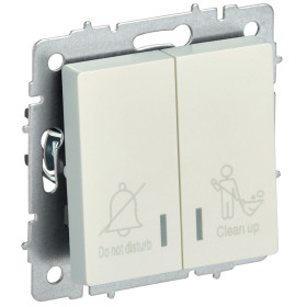 IEK BRITE Выключ. 2-кл. с инд. отел. 10А ВС10-2-9-БрЖ жемч.