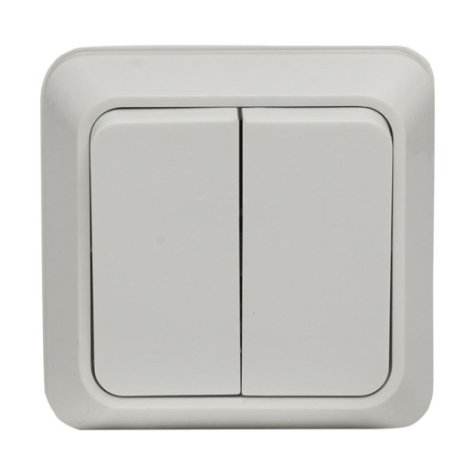 EKF PROxima Рим Выключатель 2-клавишный 10А белый
