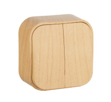 Legrand Quteo Сосна Выключатель 2-клавишный 10А