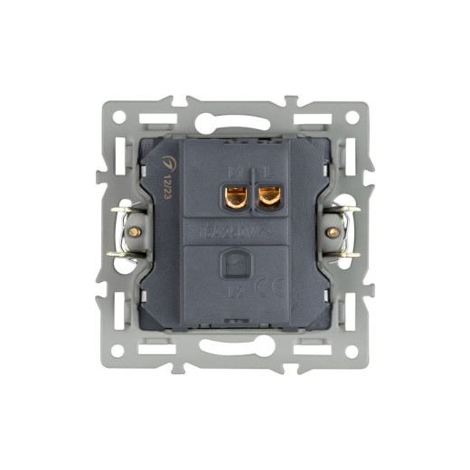 Arlight Механизм выключателя одноклавишный непроходной SWT-MK01-PL-WH (250V, 16A) (-)