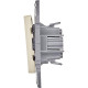 Legrand/Daccord INSPIRIA Слоновая кость Выключатель двухклавишный 10 AX - 250 В