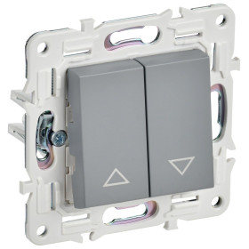 IEK SKANDY Серый Выключатель жалюзи 10А SK-V12Gr