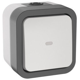 IEK TORS Переключатель однокл. с ин. 10А IP55 TS202 белый