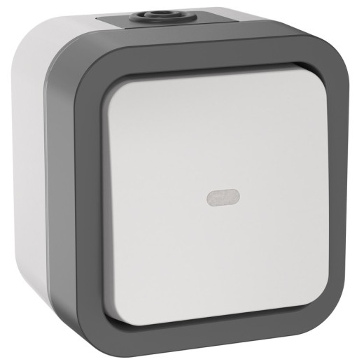 IEK TORS Переключатель однокл. с ин. 10А IP55 TS202 белый