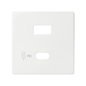 Simon S82 Накладка для зарядного устройства USB A+C белого цвета S82