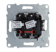 Legrand/Daccord SUNO Белый Выключатель двухклавишный 10АХ 250В с подсветкой/индикацией. Безвинтовые зажимы.