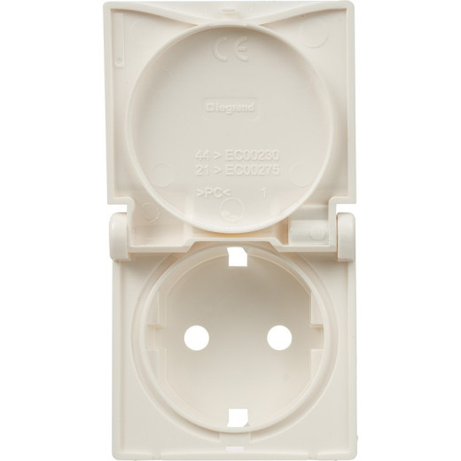Legrand Valena LIFE Бел Накладка розетки с/з с крышкой