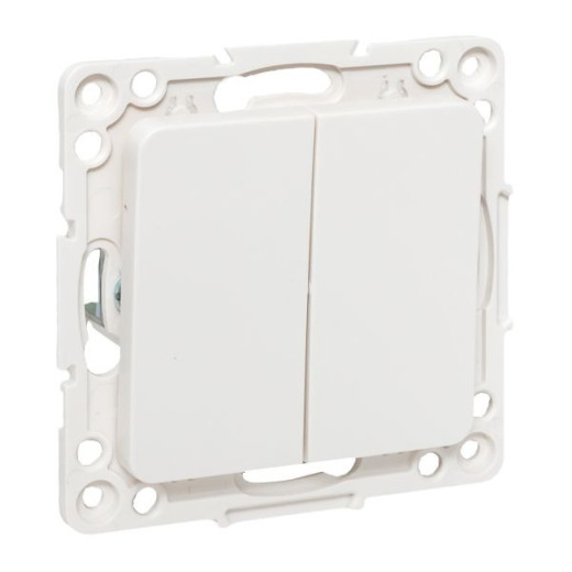 EKF PROxima Стокгольм Белый Выключатель проходной 2-кл, 10А, винт.клеммы