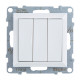 Legrand/Daccord SUNO Белый Выключатель трехклавишный 20АХ 250В. Винтовые зажимы.