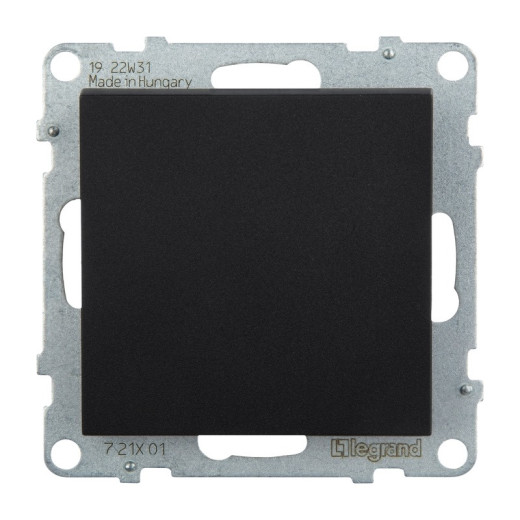 Legrand/Daccord SUNO Антрацит Выключатель 10АХ 250В. Безвинтовые зажимы.