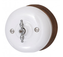 BIRONI Фаберже Керамика Перламутр Выключатель проходной 1-кл