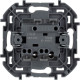 Legrand/Daccord INSPIRIA Алюминий Выключатель двухклавишный с подсветкой/индикацией 10 AX - 250 В