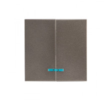 EKF PROxima Валенсия лицевая панель выключателя 2-кл. с индикатором 10А графит