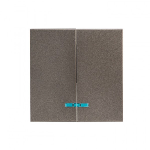 EKF PROxima Валенсия лицевая панель выключателя 2-кл. с индикатором 10А графит