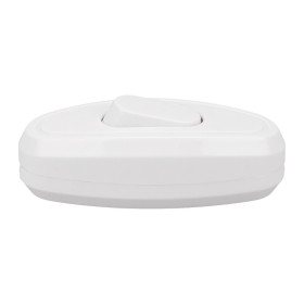 REXANT Выключатель-кнопка 250V 6А ON-OFF белый на электропровод (для настольной лампы / для бра)