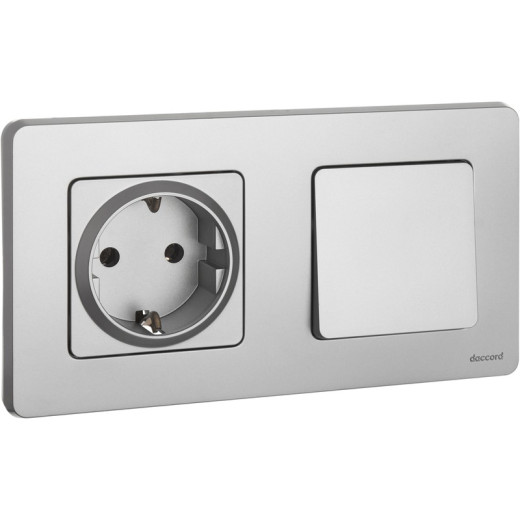 Legrand/Daccord INSPIRIA Алюминий Выключатель одноклавишный 10 AX - 250 В