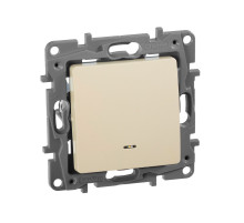 Legrand Etika Слоновая кость Переключатель с подсветкой, 10А, Автоматические клеммы
