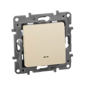 Legrand Etika Слоновая кость Переключатель с подсветкой, 10А, Автоматические клеммы