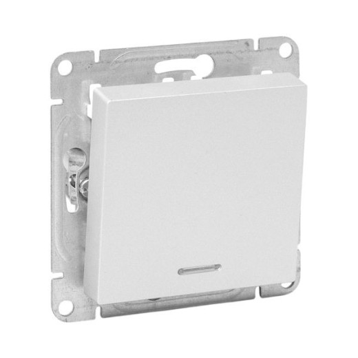 EKF Эпика Механизм выключателя, одноклавишный, с подсветкой, алюминий