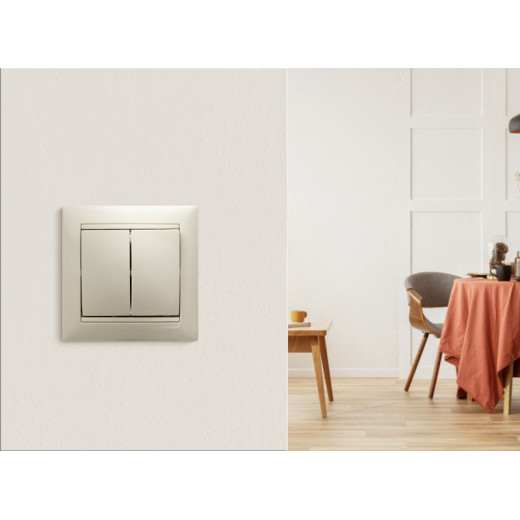 Legrand Valena Крем Выключатель 2-клавишный